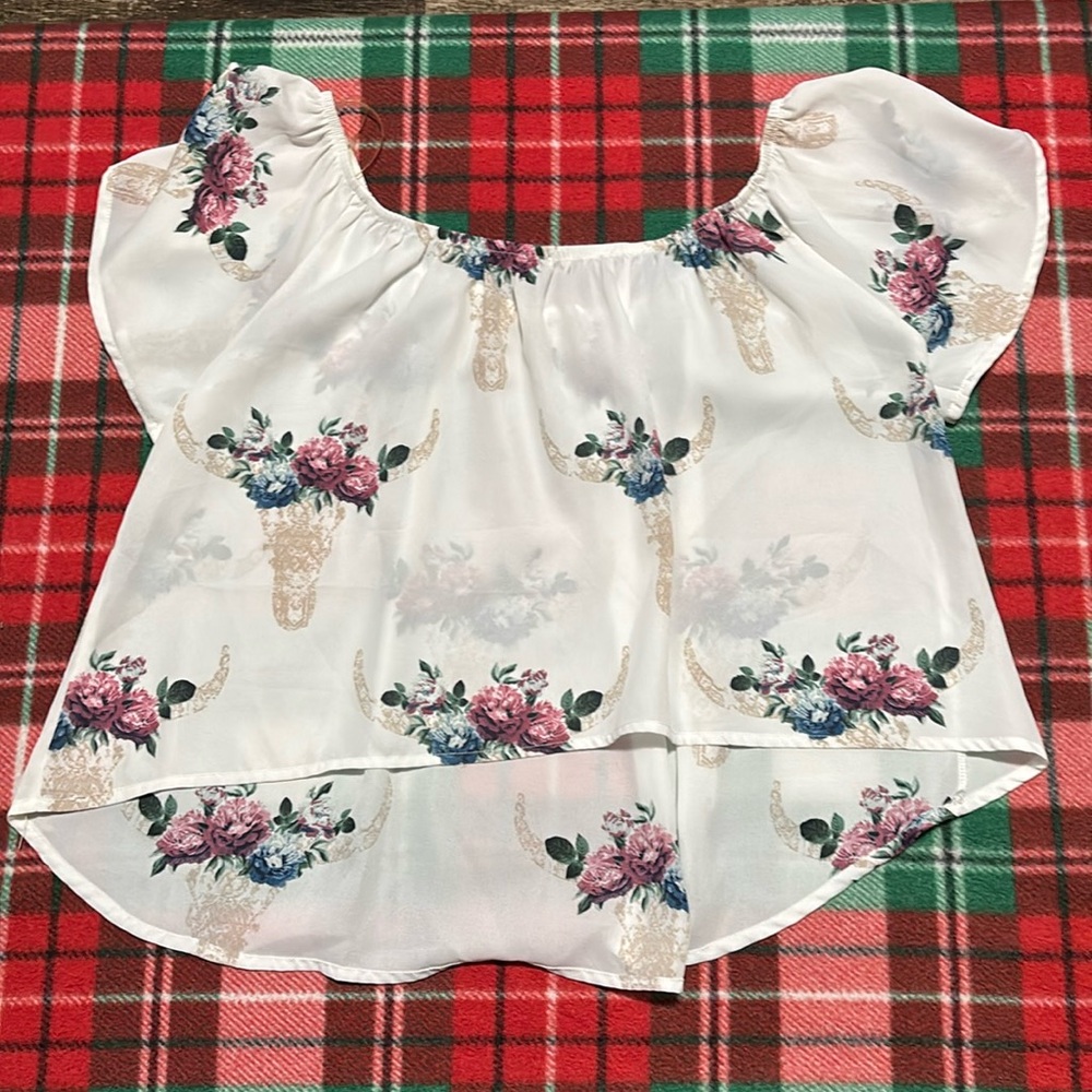 Bull with flowers shirt